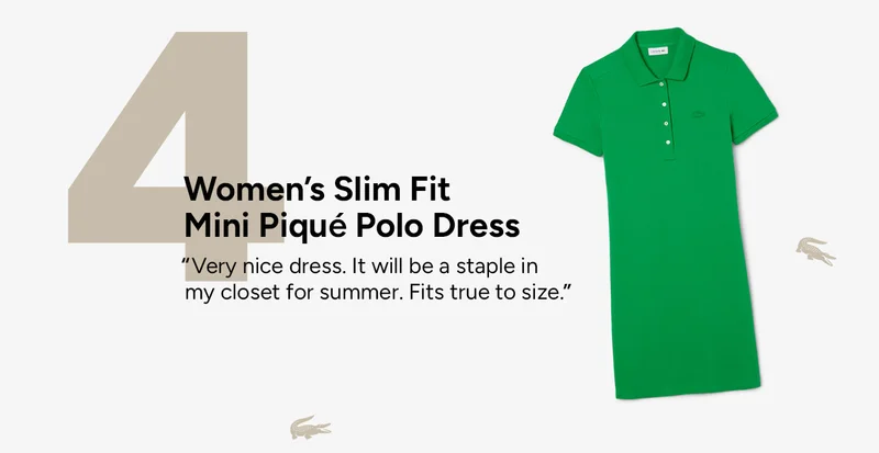 Women's Slim Fit Mini Piqué Polo Dress