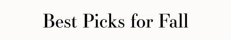 best picks for fall