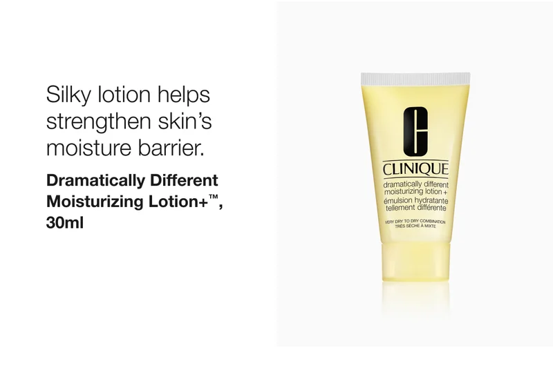 Silky lotion helps strengthen skin's moisture barrier. Dramatically Different Moisturizing Lotion+™, 30ml