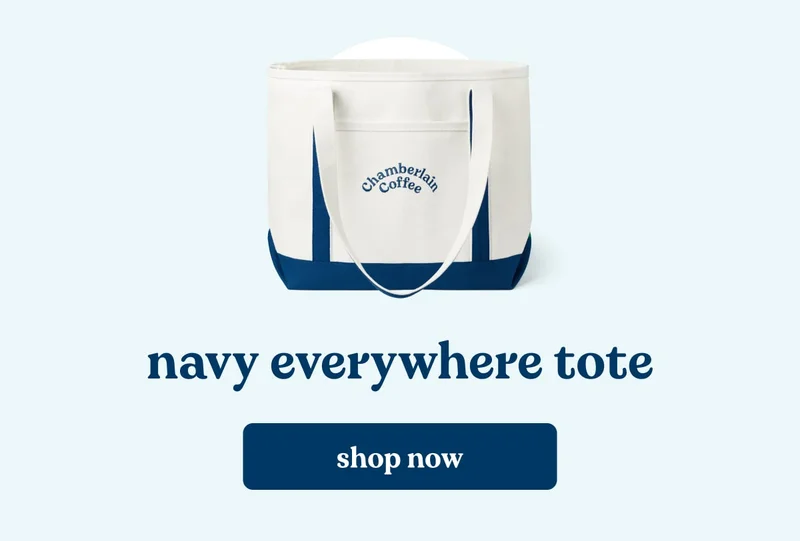 navy everywhere tote. shop now.