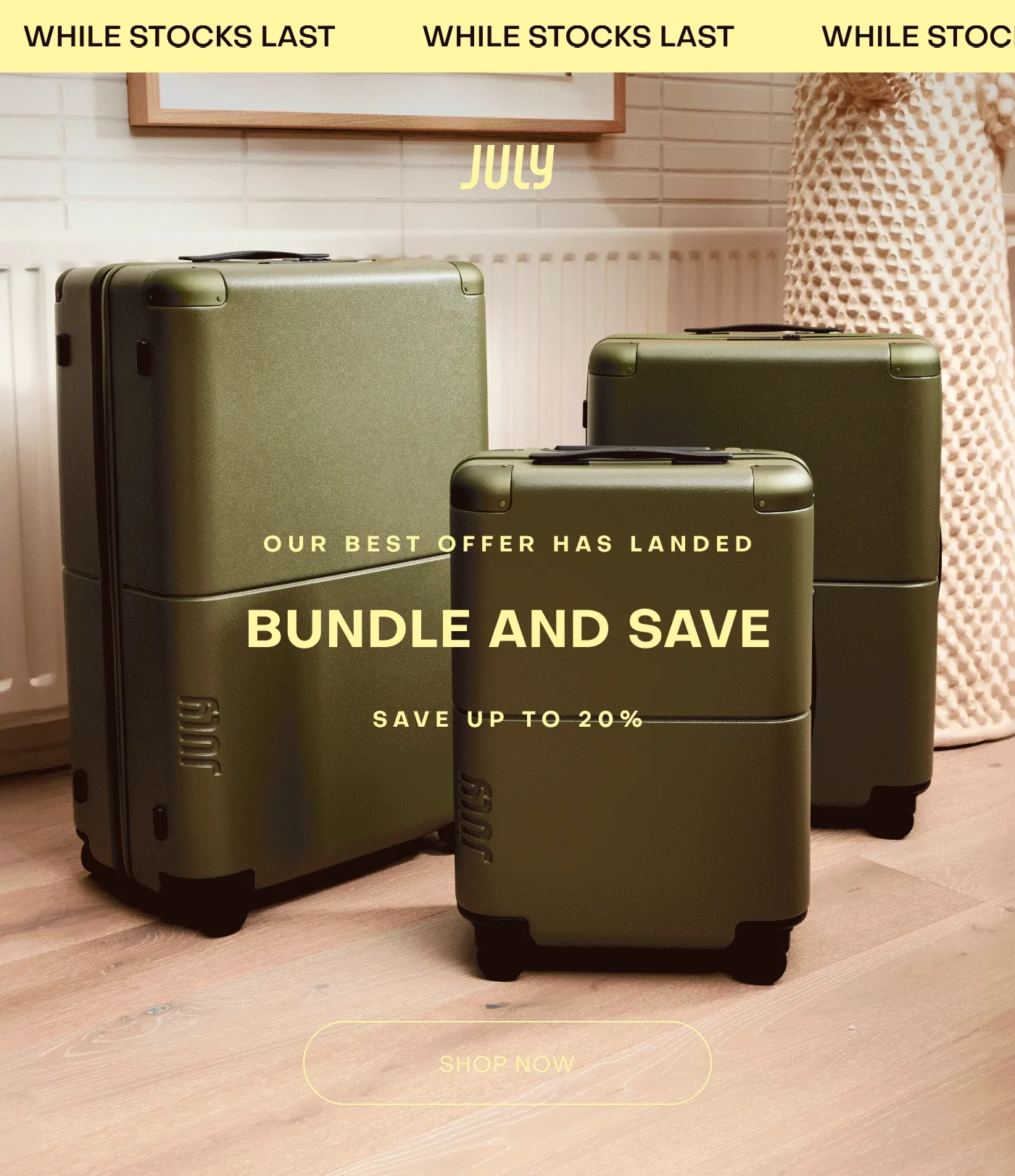 OUR BEST OFFER HAS LANDED. BUNDLE AND SAVE UP TO 20%