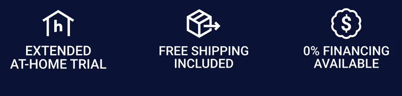 Extended at-home trial. Free shipping included. 0% financing available