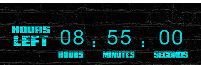 Hours Left Countdown Clock