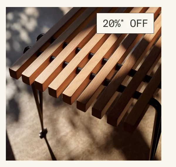 Save 20%* on The Acton Slat Bench