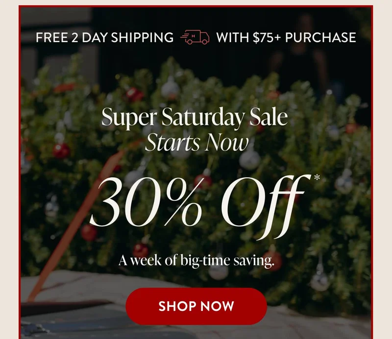 Super Saturday | 30% off Sitewide