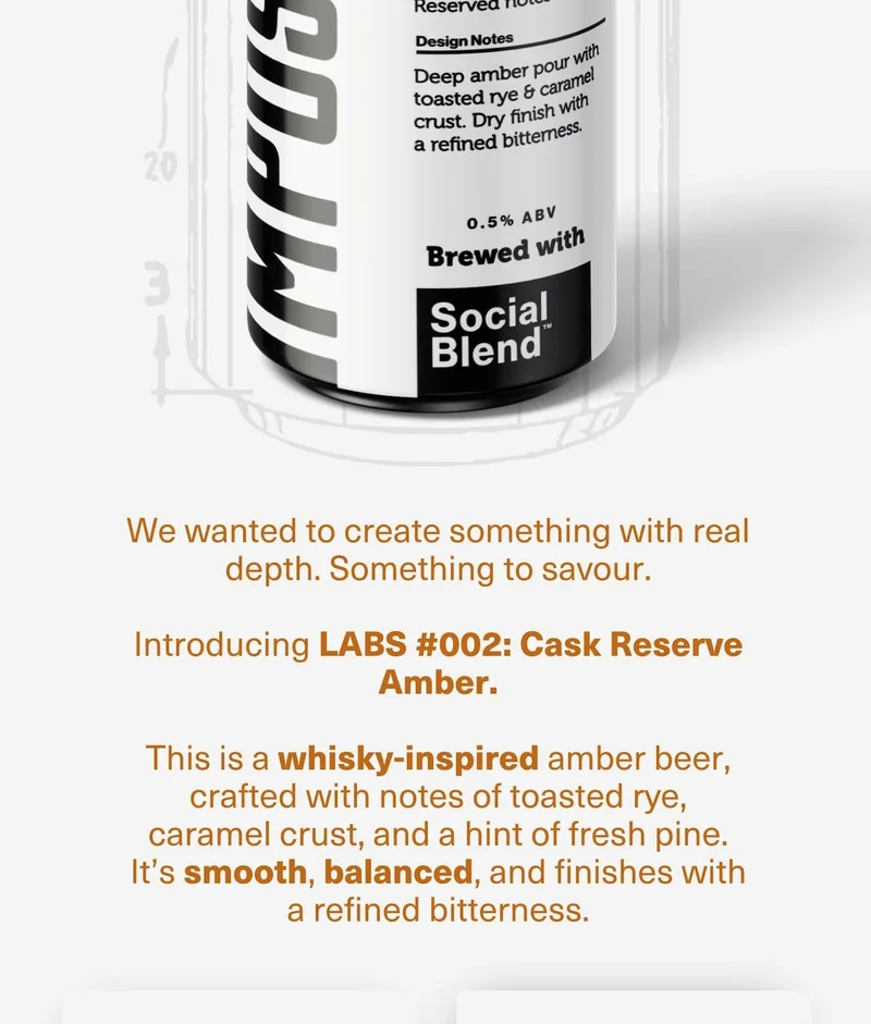 Introducing LABS #002: Cask Reserve Amber.