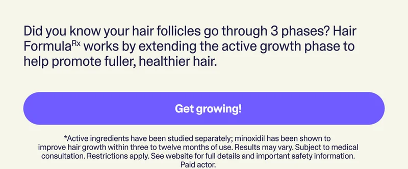 Hair Rx works by extending the active growth phase to help promote fuller, healthier hair