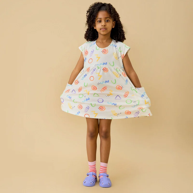 Image of KIDLY by MORI Print Cotton Dress