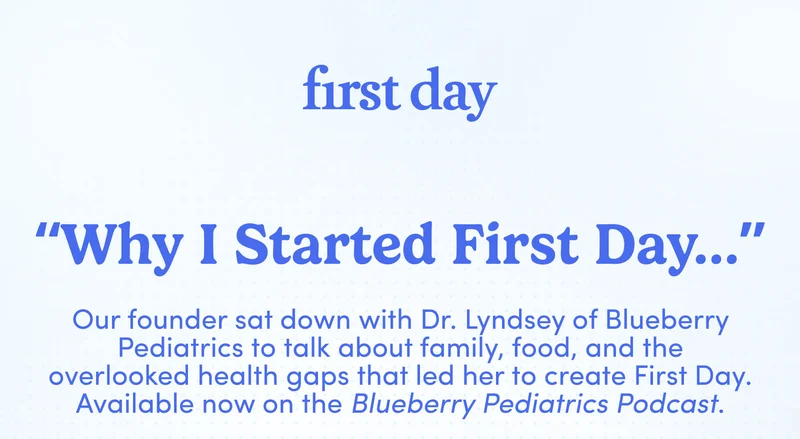 "Why I started First Day..."