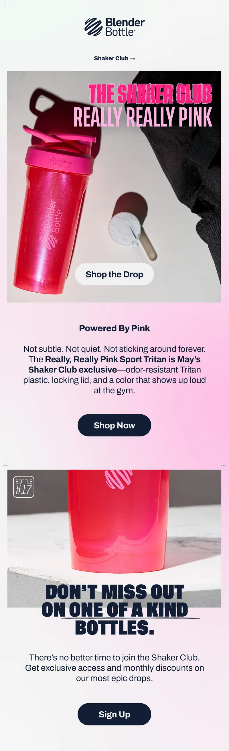 Shop the NEW Shaker Club Bottle- "Really Really Pink"