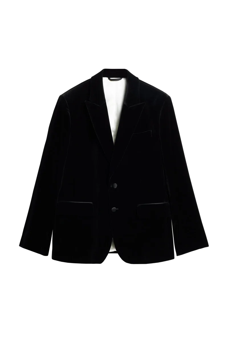 Image of Lenny S Velvet Blazer / Black