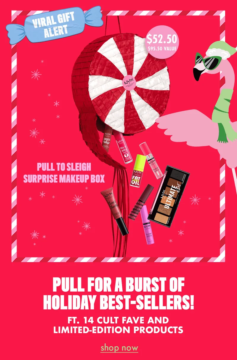 PULL-TO-SLEIGH SURPRISE MAKEUP BOX