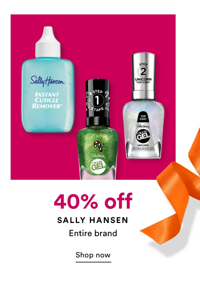 Sally Hansen | 40% off | Entire Brand | Shop Now