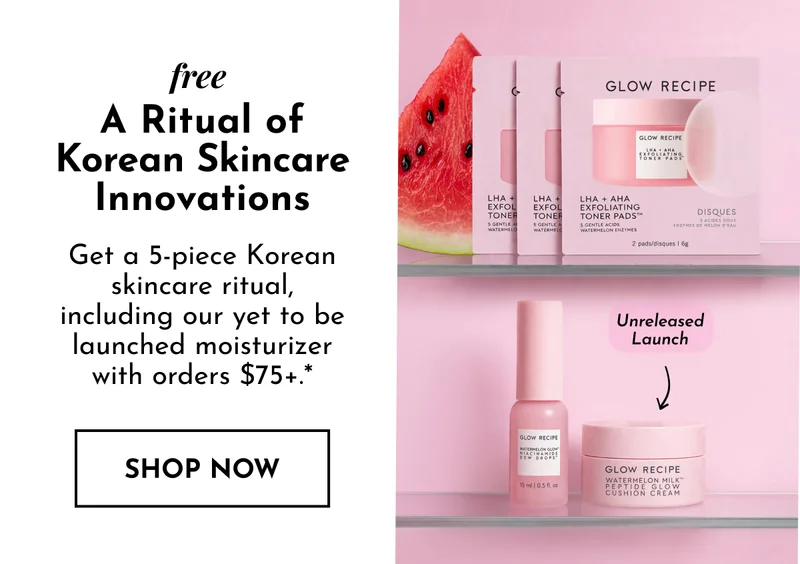 Free 5-piece Korean Skincare Ritual with orders $75+