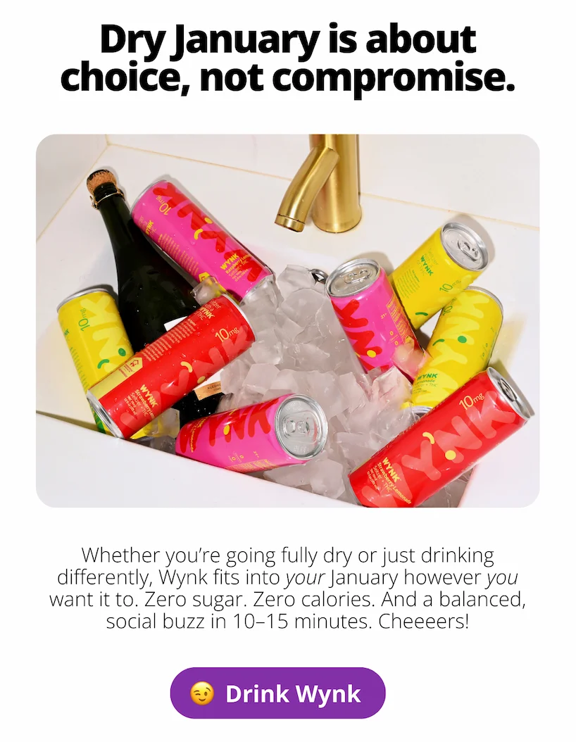 Dry Jan is about choice, not compromise. [Drink Wynk]