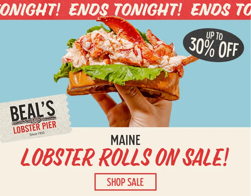 Beal's Lobster Rolls on SALE