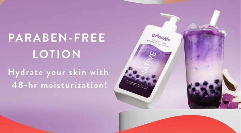 Paraben - free lotion. Hydrate your skin with 48-hr moisturization Paraben - free lotion. Hydrate your skin with 48-hr moisturization