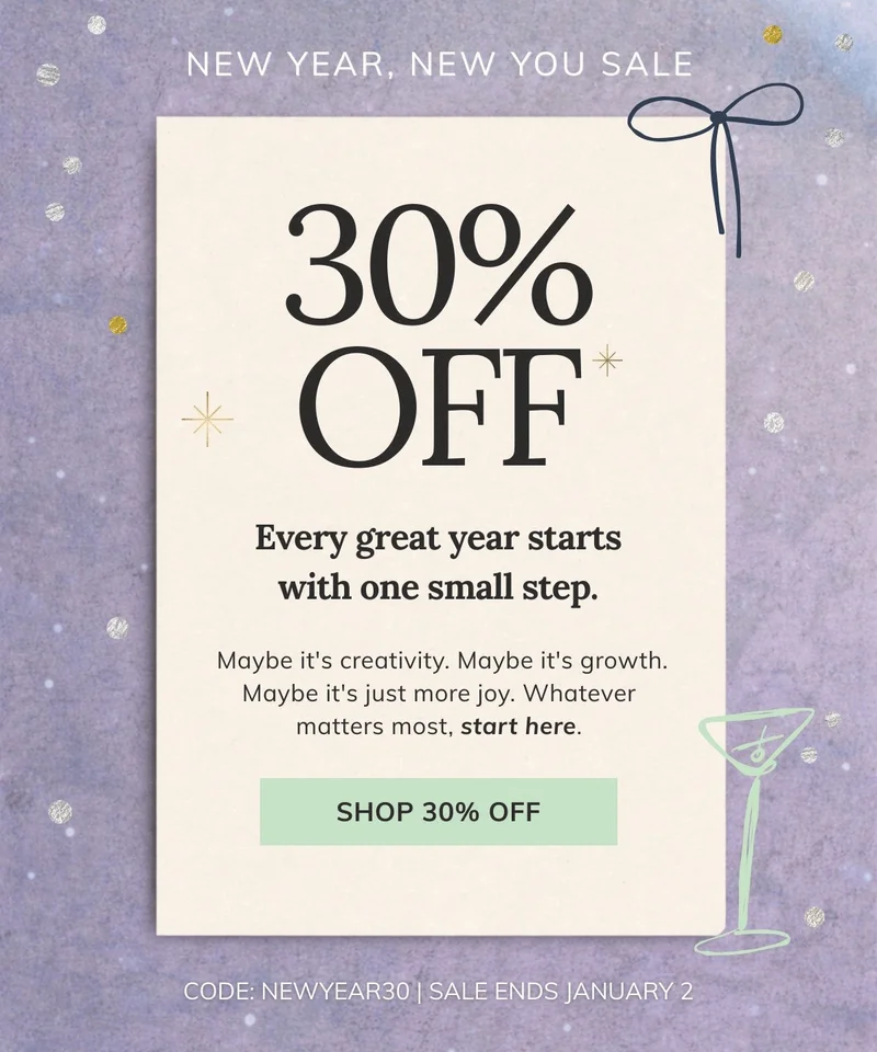 New Years Sale Shop All
