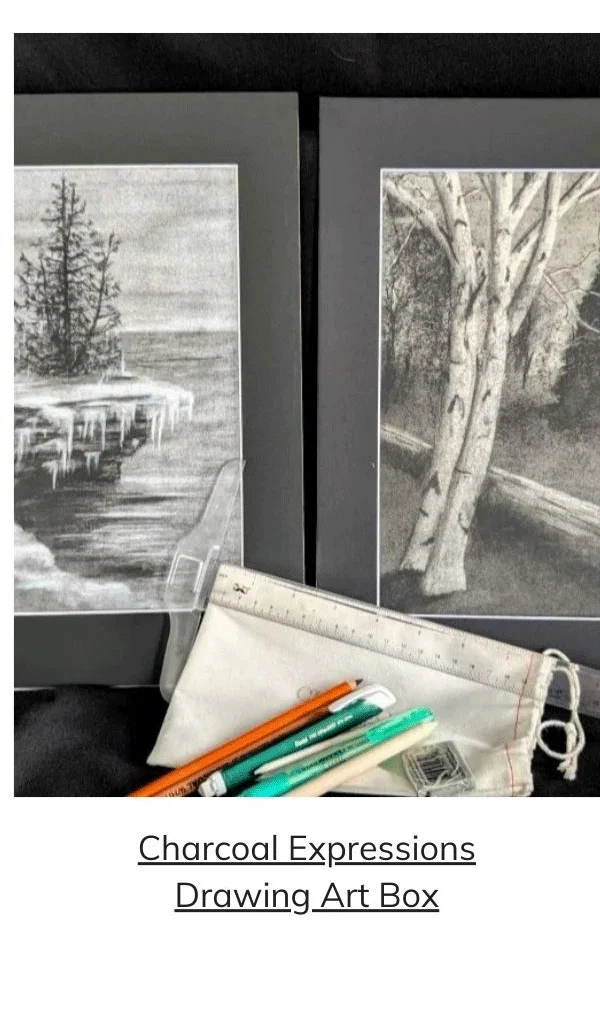 Charcoal Expressions Drawing Art Box
