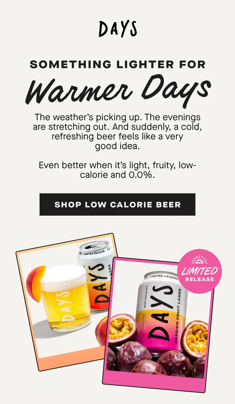 The weather’s picking up. The evenings are stretching out. And suddenly, a cold, refreshing beer feels like a very good idea.  Even better when it’s light, fruity, low-calorie and 0.0%.