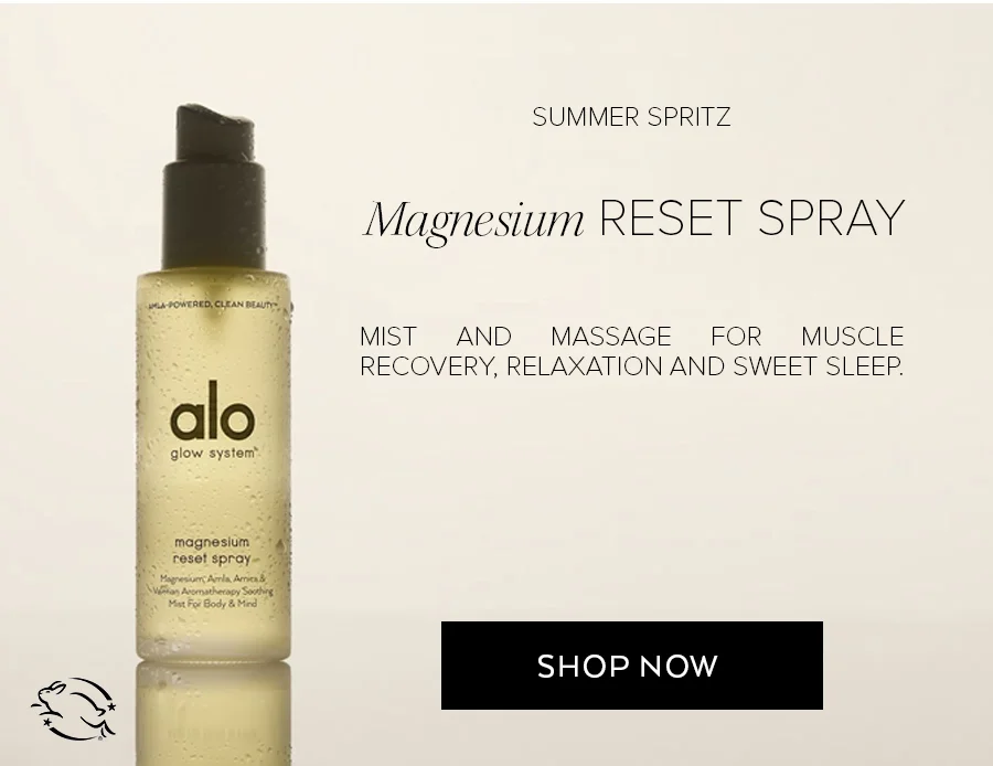SUMMER SPRITZ MAGNESIUM RESET SPRAY MIST AND MASSAGE FOR MUSCLE RECOVERY, RELAXATION AND SWEET SLEEP. SHOP NOW.