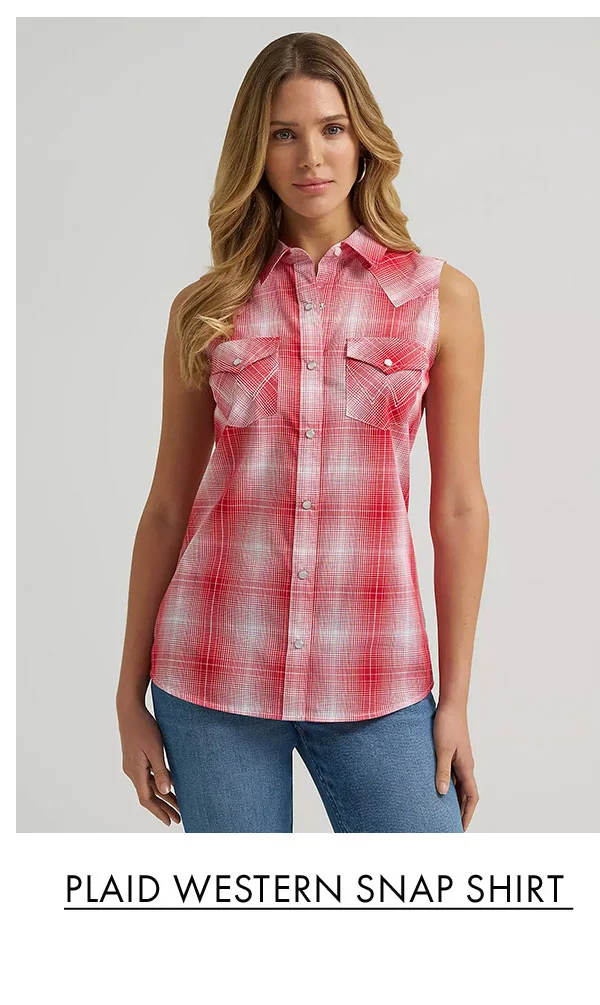 Plaid western snap shirt