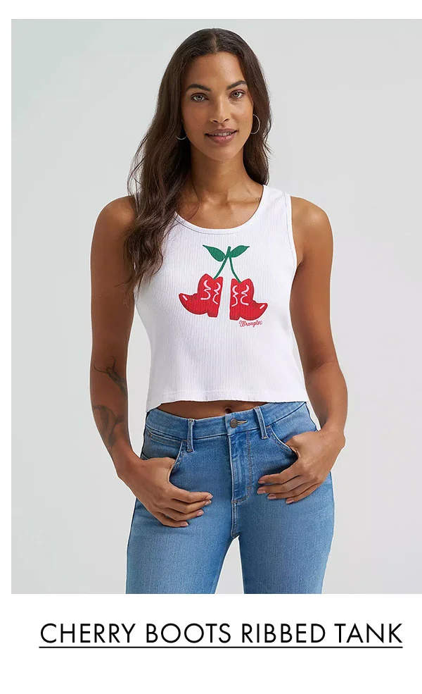 Cherry boots ribbed tank