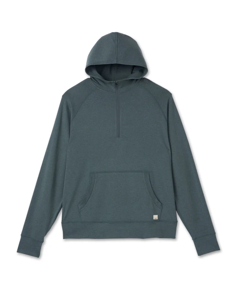 Image of Ponto Performance Half Zip Hoodie | Lake Heather