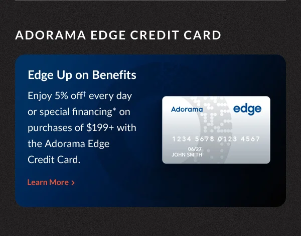 Adorama Edge Credit Card ~ Learn More