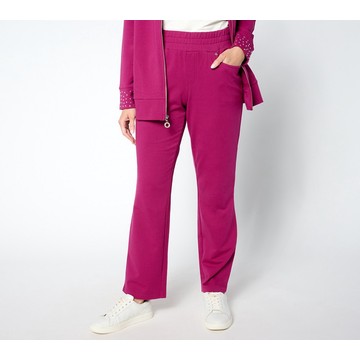 Quacker Factory Regular French Terry Full Length Straight Pant