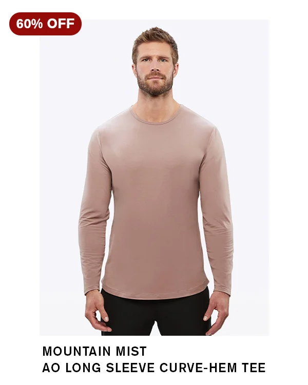 AO Long Sleeve Curve-Hem Tee