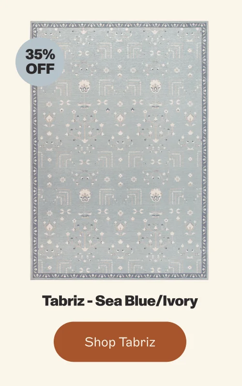Tabriz - Sea Blue/Ivory