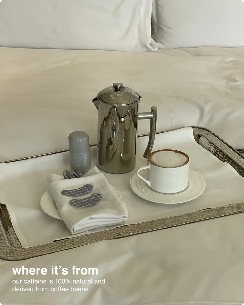 where it's from: our caffeine is 100% natural and derived from coffee beans.