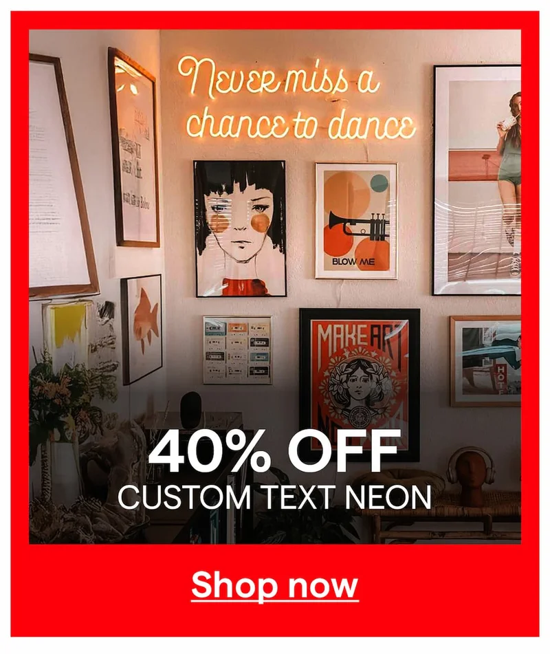 40% off Text