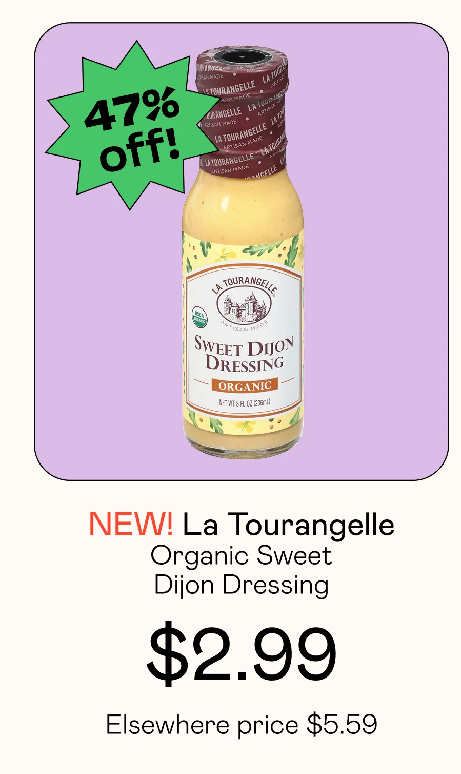 Organic Sweet Dijon Dressing