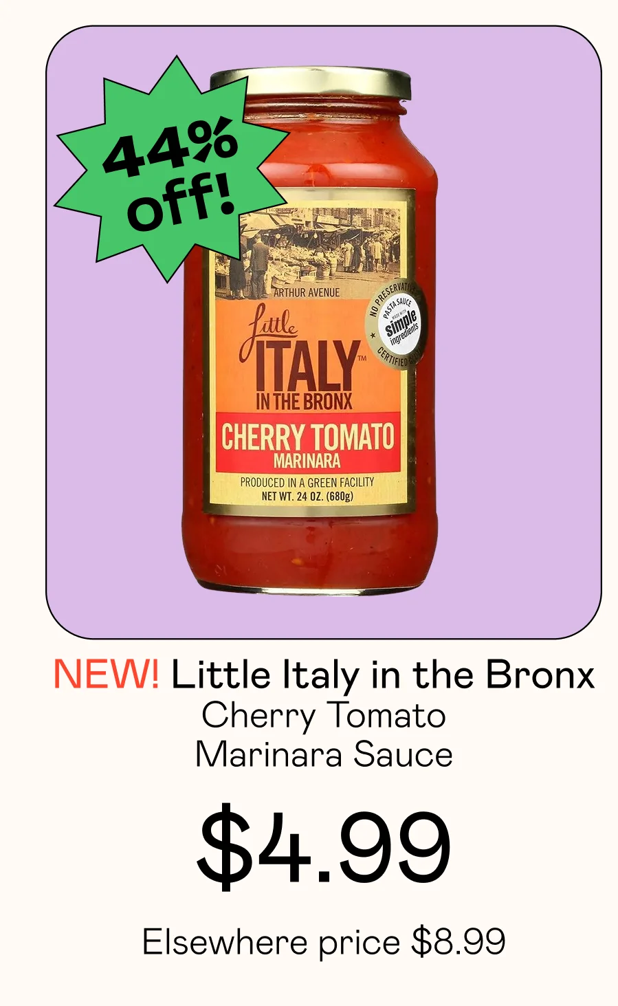 Cherry Tomato Marinara Sauce
