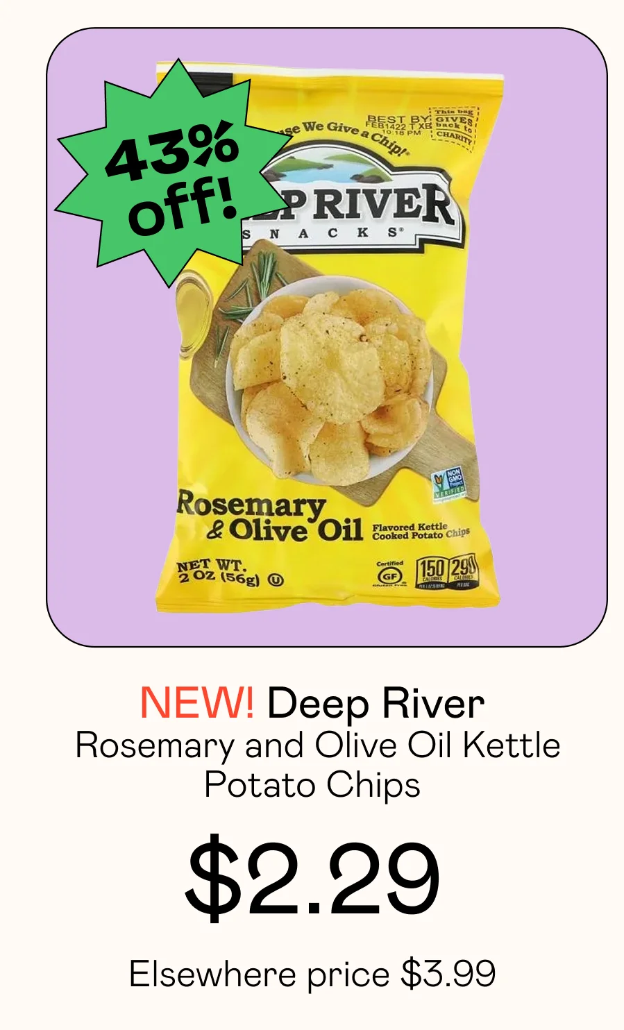 Rosemary and Olive Oil Kettle Potato Chips