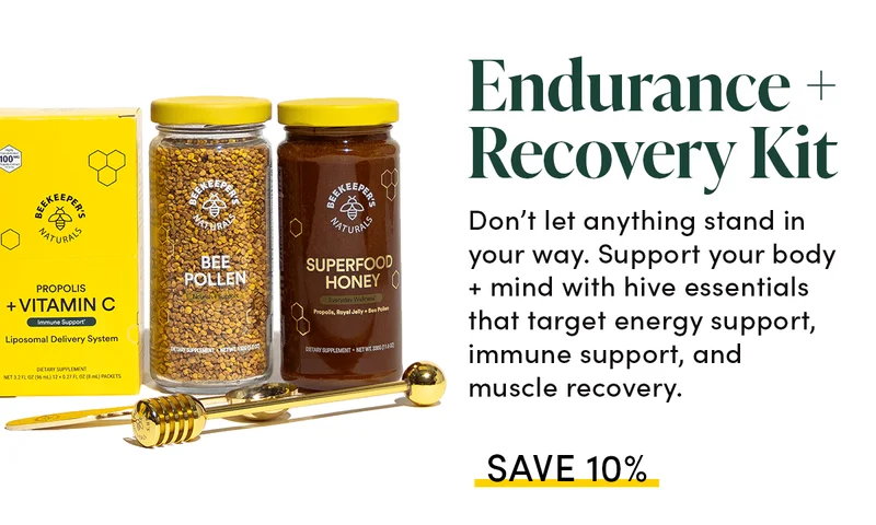 Endurance + Recovery Kit    Don’t let anything stand in your way. Support your body + mind with hive essentials that target energy support, immune support, and muscle recovery.