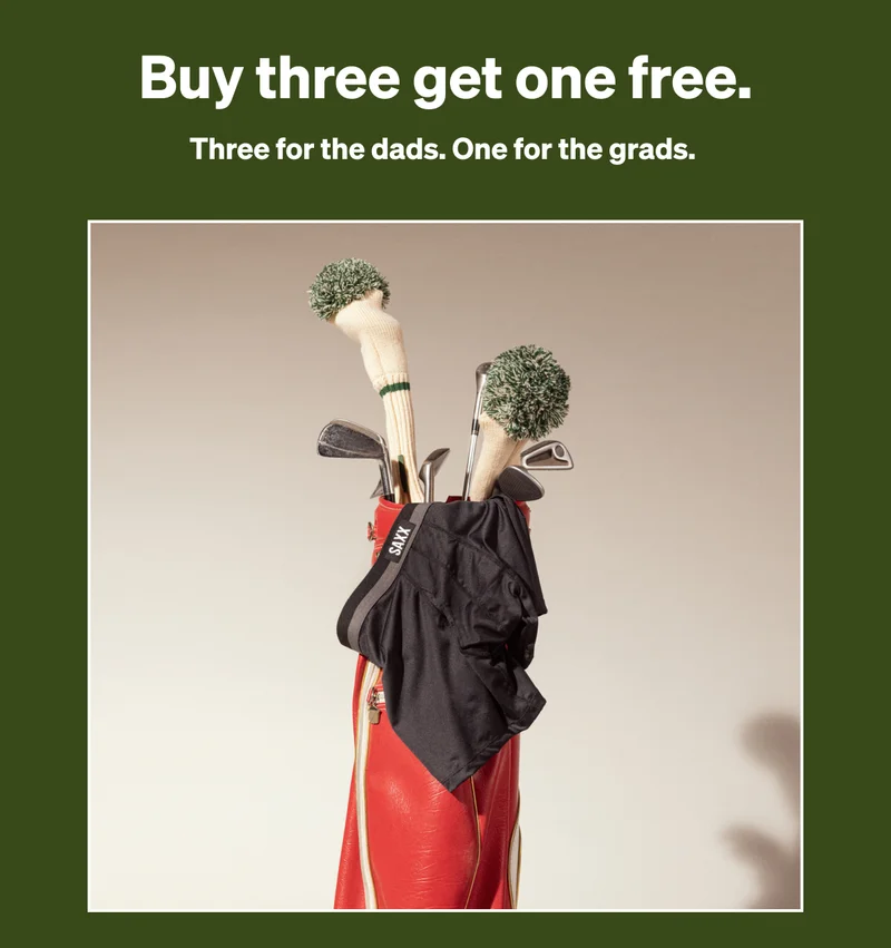 Buy three get one free.
