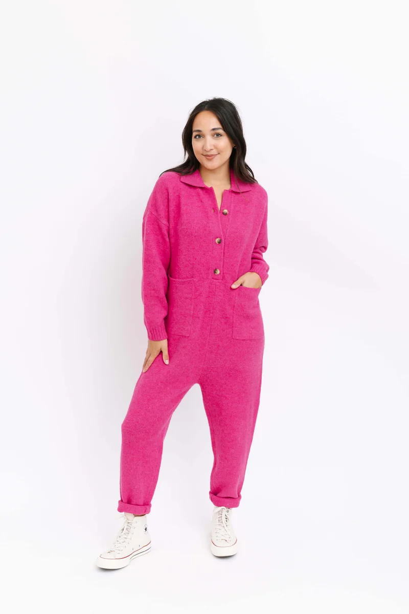 Image of Florence Jumpsuit in Cranberry