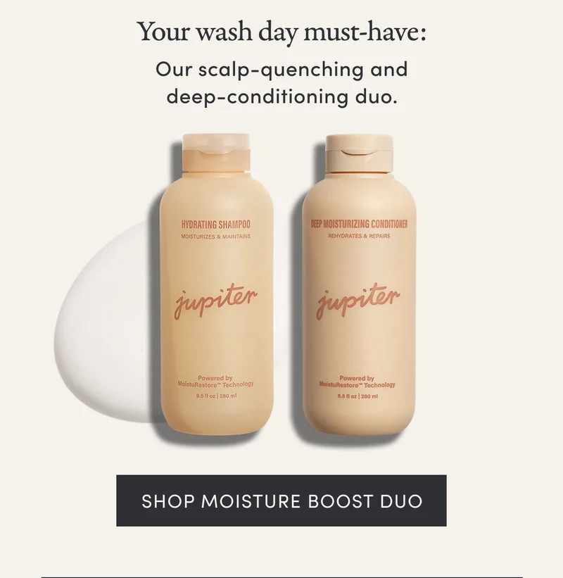 Your wash day must-have: | Our scalp-quenching and deep-conditioning duo. | Shop moisture boost duo