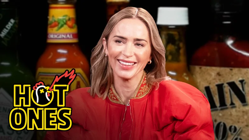 Emily Blunt on Hot Ones