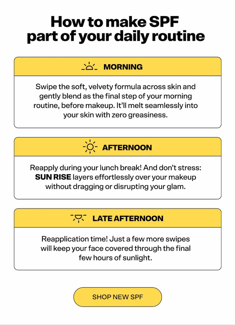 How to make SPF  part of your daily routine
