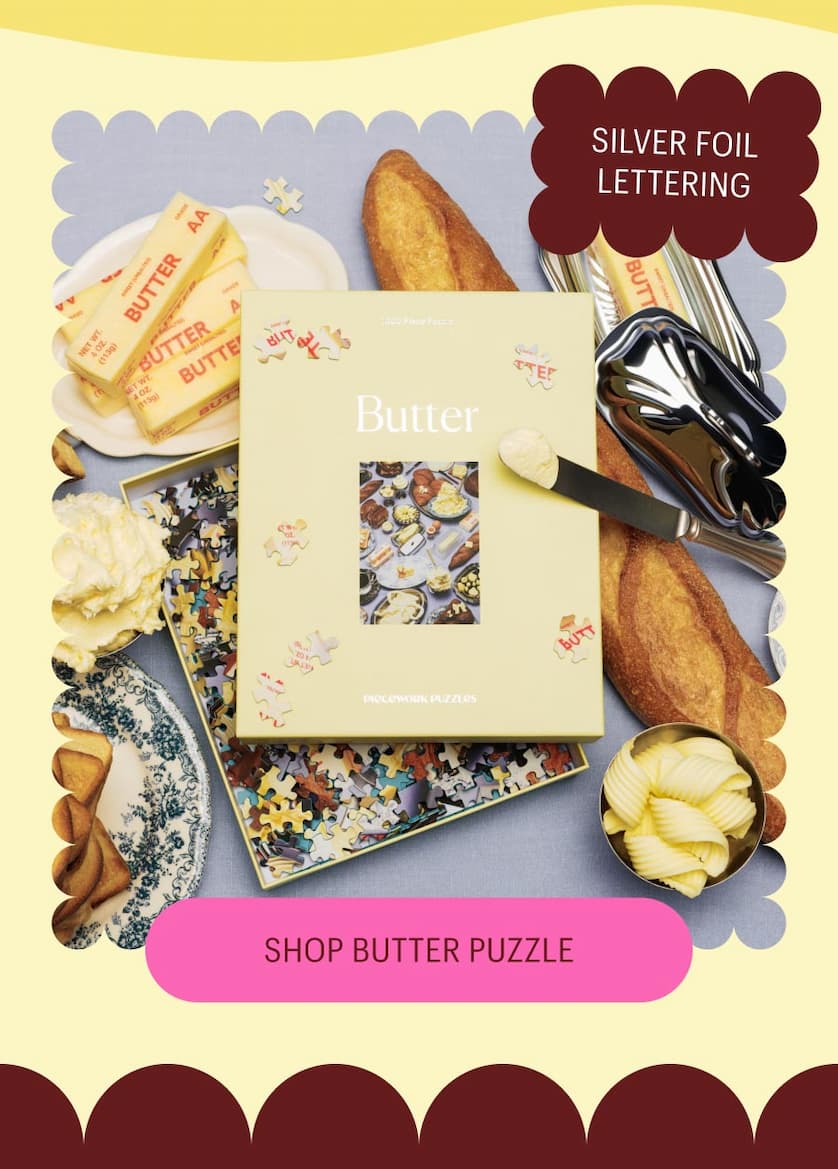 Butter, 1000-Piece Puzzle, Packaging with Silver Foil Lettering - Shop Butter Puzzle