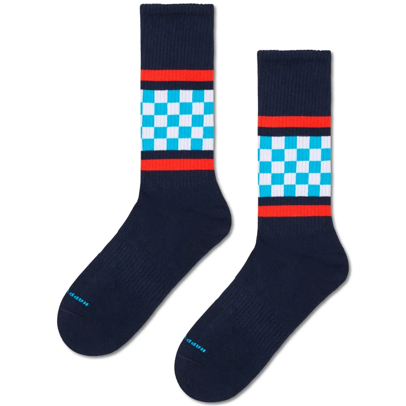 Checked Stripe Sneaker Sock