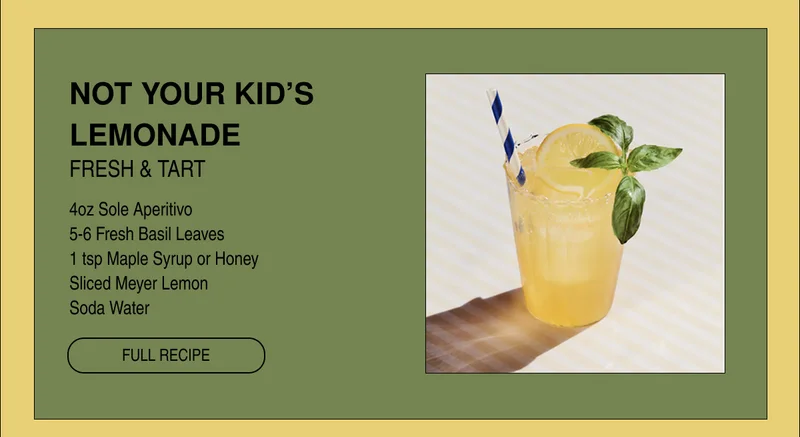 Not Your Kid's Lemonade: Fresh & Tart