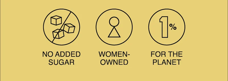 No Sugar Added | Women Owned | 1% for the Planet