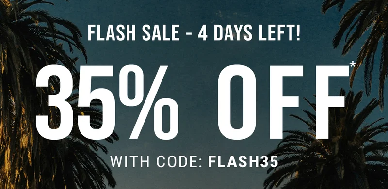 Flash Sale Starts Now! 5 Days Only. 35% Off With Code: discount code