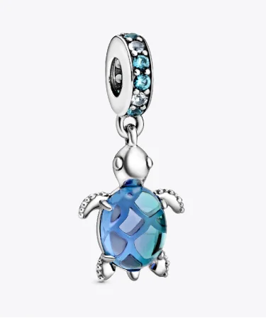 Murano Glass Sea Turtle Dangle Charm