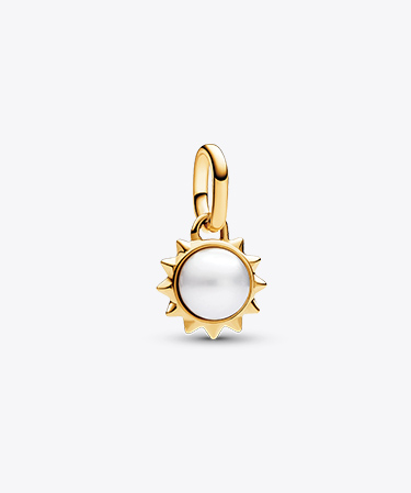 Pandora ME Treated Freshwater Cultured Pearl Sun Mini Dangle Charm